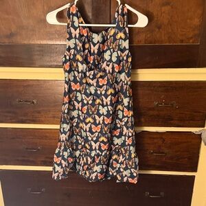 Maeve Butterfly Print Mini Dress - Navy and Multicolor